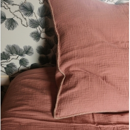 Taie d'oreiller Craie terre cuite